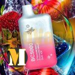پاد یکبار مصرف پشن فروت توت فرنگی یخ الف بار <br><span>ELFBAR Strawberry Passion Fruit Duo Ice BC5000</span>